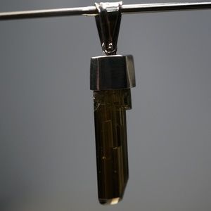 Sterling Silver (.925) Genuine Tourmaline Pendant
